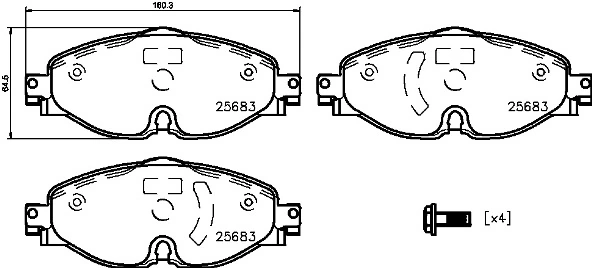 Brake Pad Set, disc brake PRIME LINE P 85 147