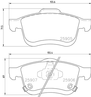 Brake Pad Set, disc brake PRIME LINE P 23 167