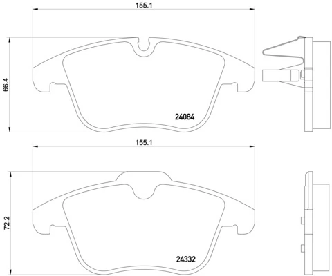 Brake Pad Set, disc brake PRIME LINE P 61 106