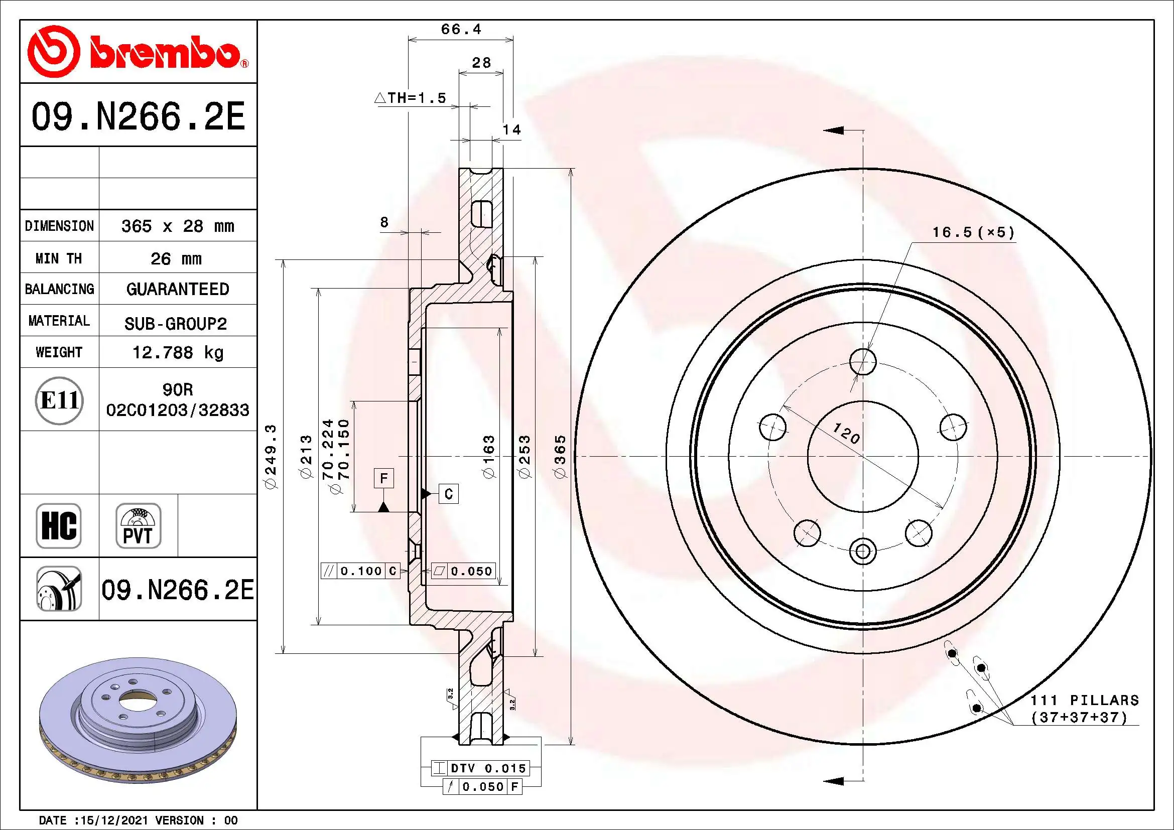 Brake Kit, disc brake BEYOND LINE - EV KT 08 023