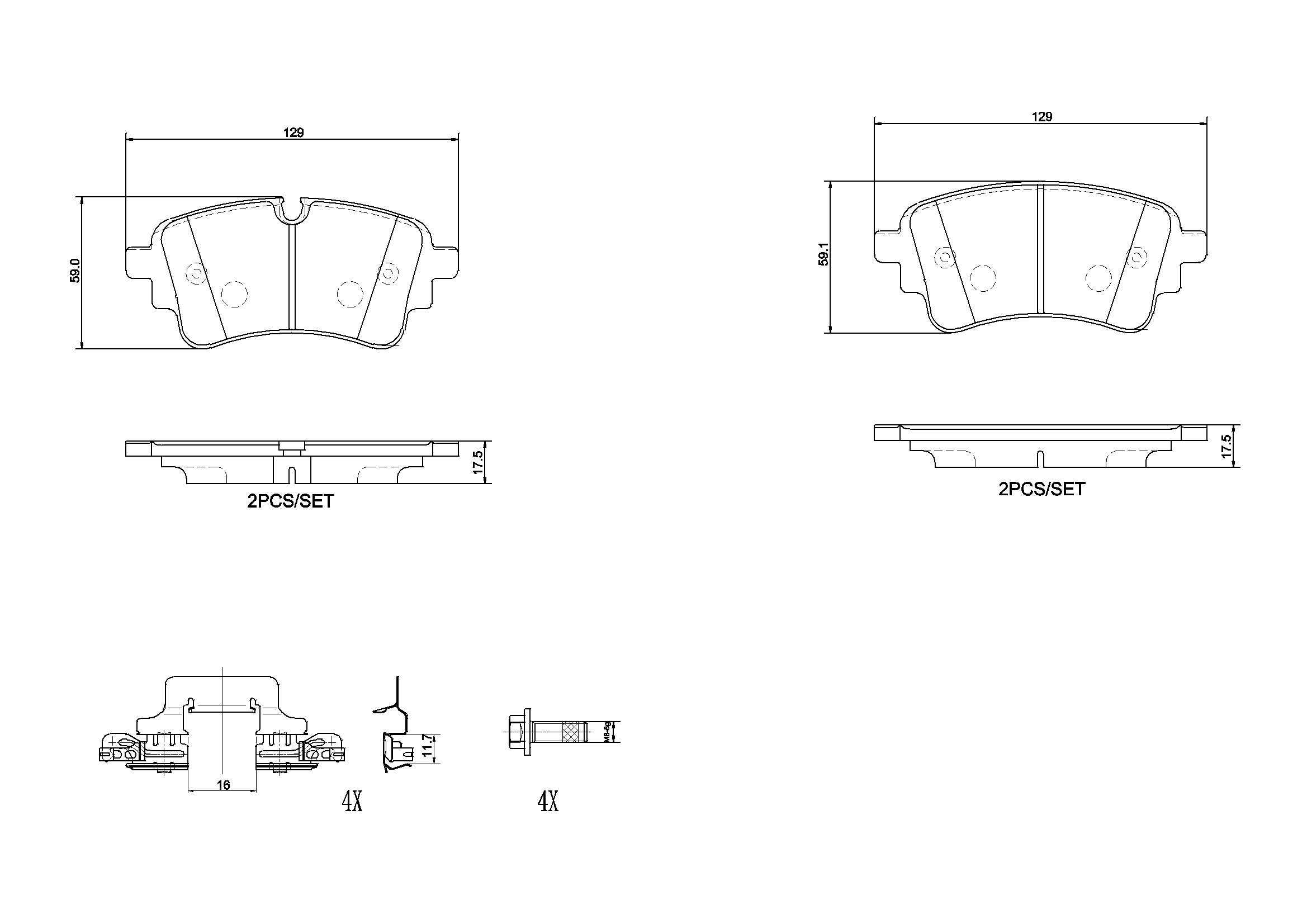 Brake Pad Set, disc brake PRIME LINE P 85 186