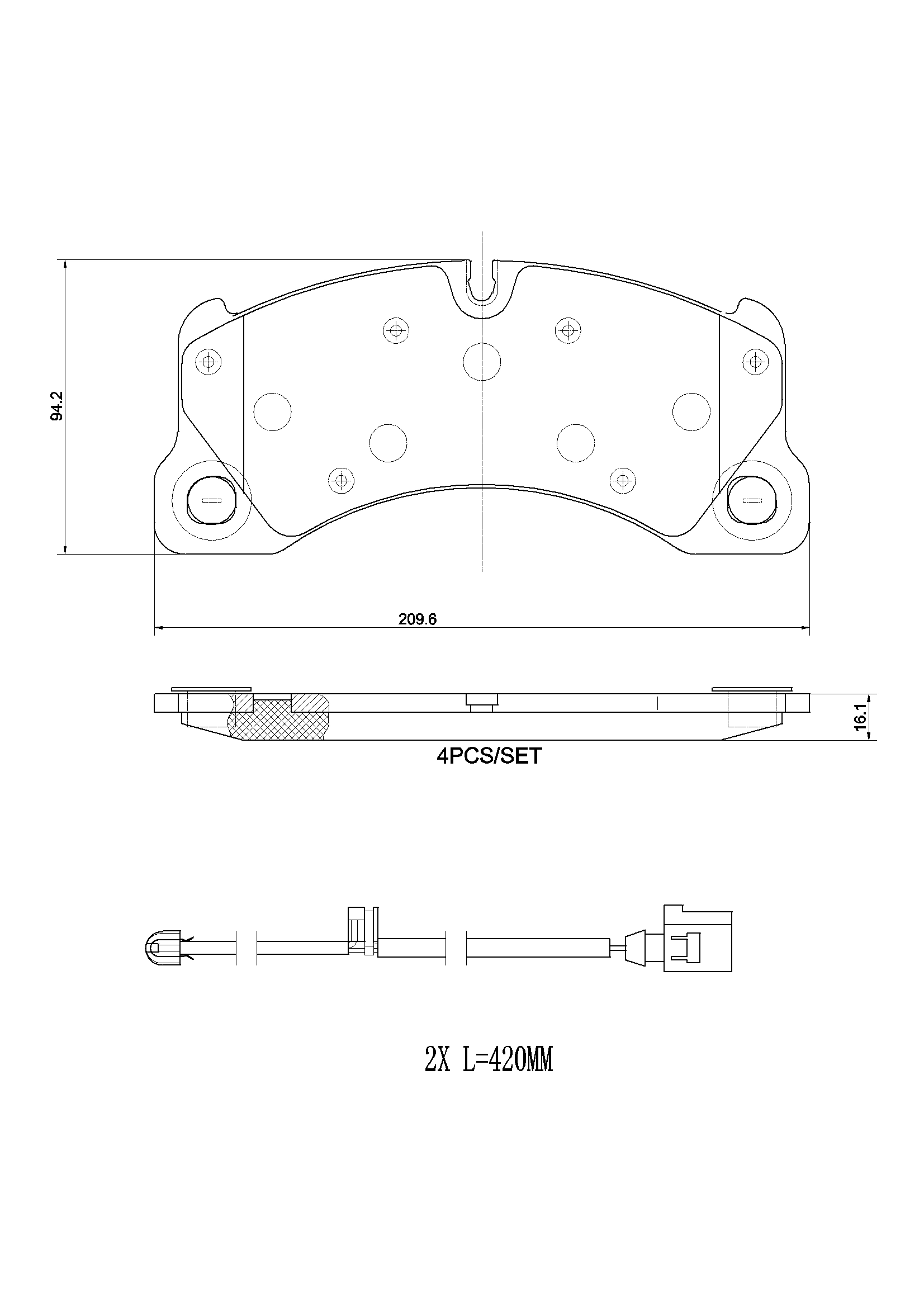 Brake Pad Set, disc brake PRIME LINE P 65 049