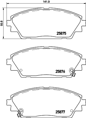 Brake Pad Set, disc brake PRIME LINE P 49 050