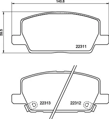 Brake Pad Set, disc brake PRIME LINE P 07 012