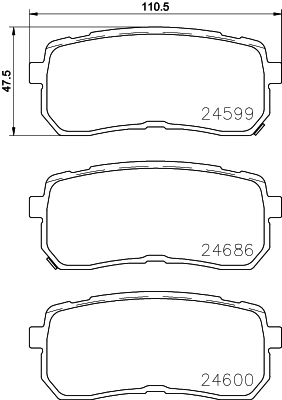Brake Pad Set, disc brake PRIME LINE P 30 080