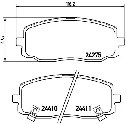 Brake Pad Set, disc brake PRIME LINE P 30 032