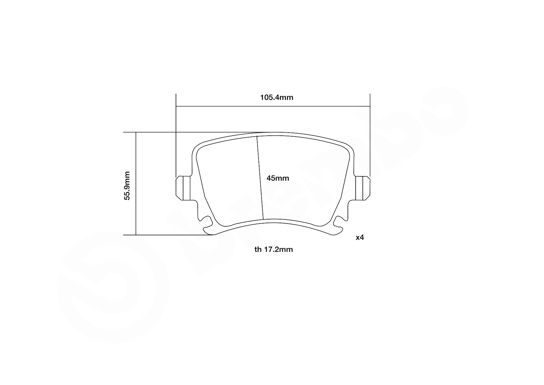 Комплект высокоэффективных тормозных колодок UPGRADE, SPORT | HP2000 07.B315.22
