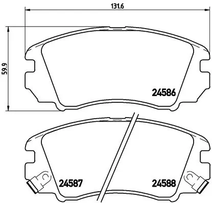 Brake Pad Set, disc brake PRIME LINE P 30 043
