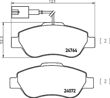 Brake Pad Set, disc brake PRIME LINE P 24 150