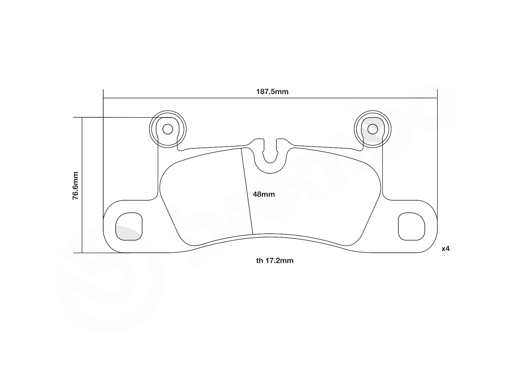 BREMBO 07.B315.47 High Performance Brake Pad Set