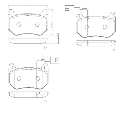 Brake Pad Set, disc brake PRIME LINE P 23 184