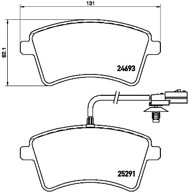 Brake Pad Set, disc brake PRIME LINE P 68 058