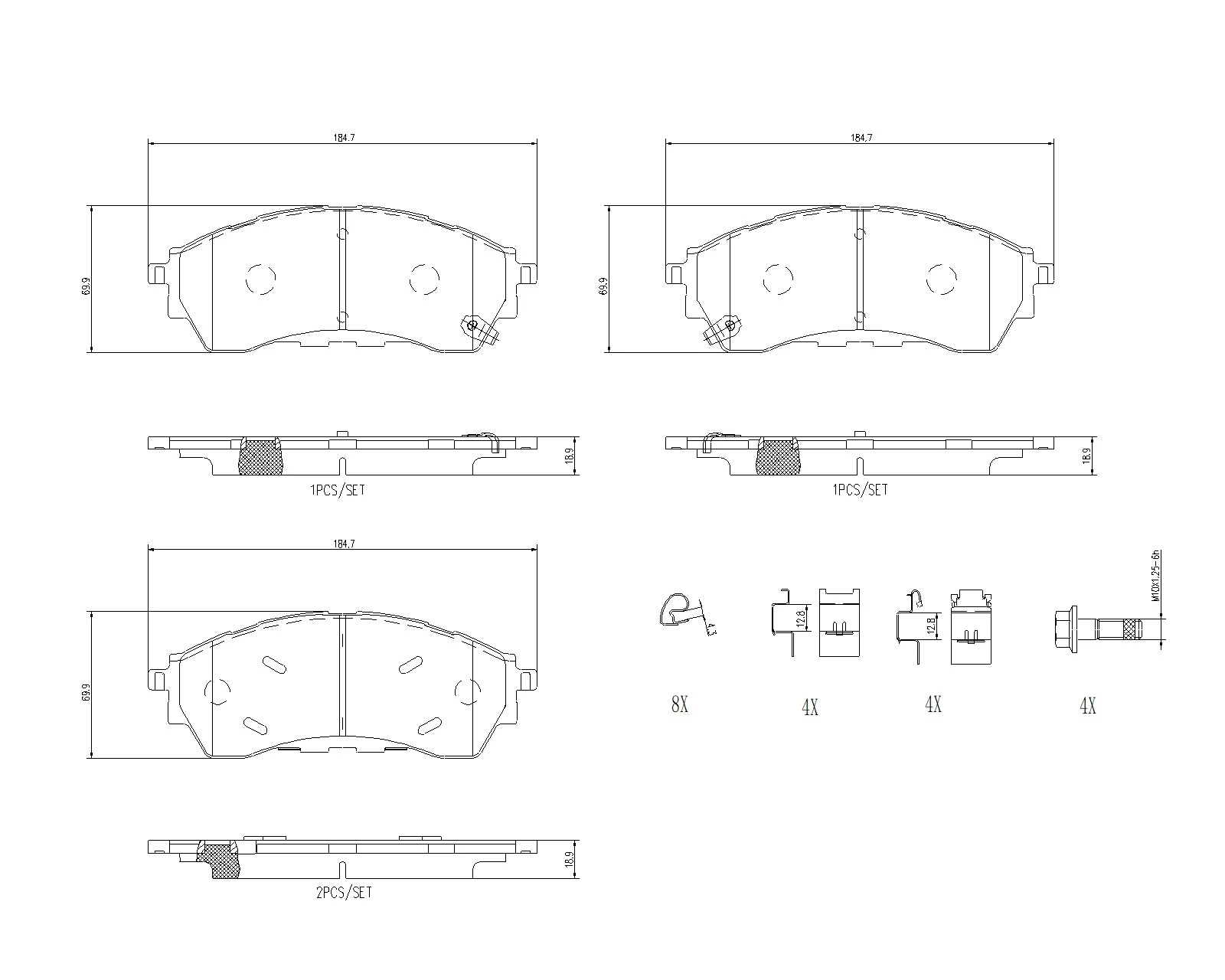 Brake Pad Set, disc brake PRIME LINE P 24 225