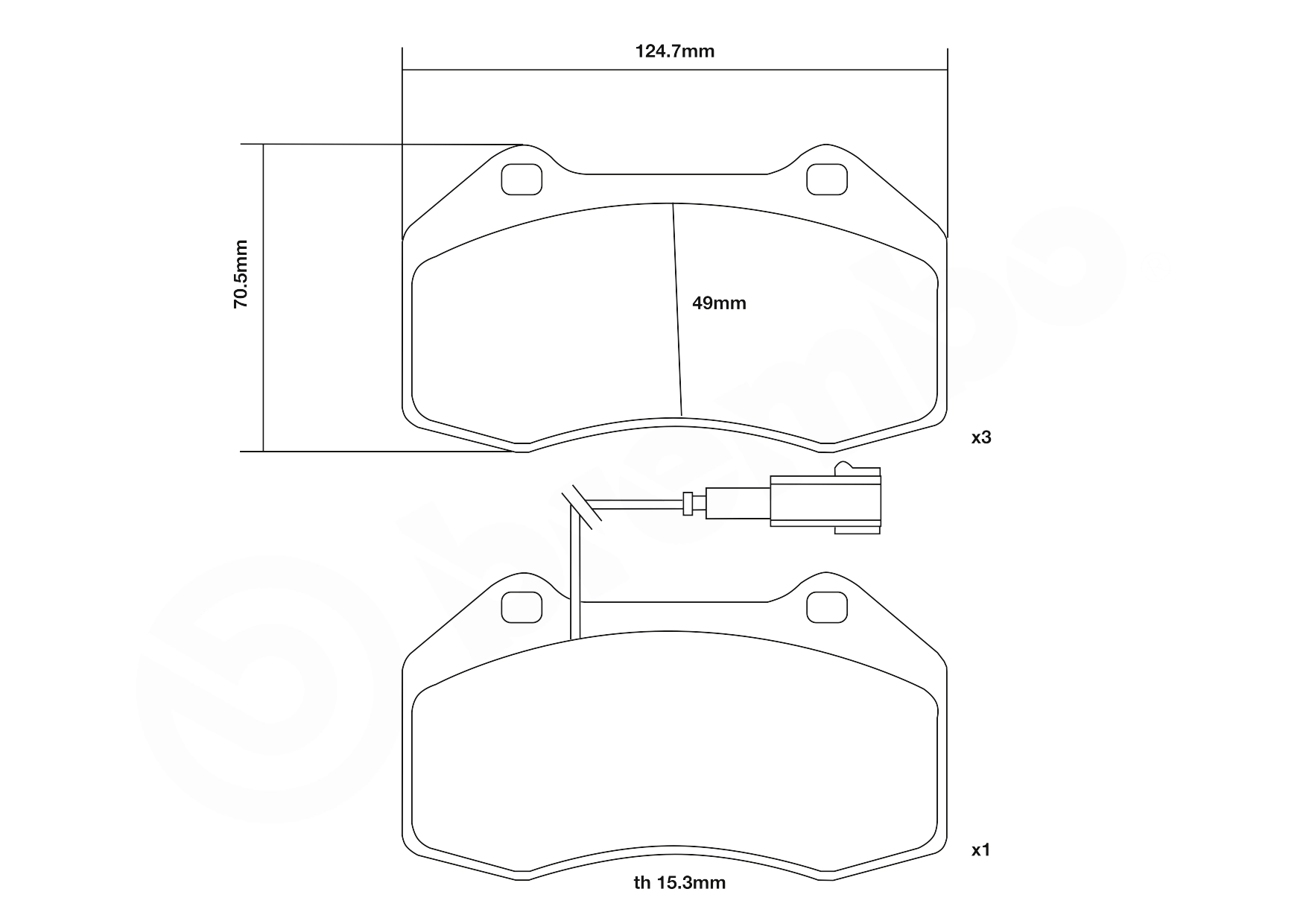 BREMBO 07.B314.21 High Performance Brake Pad Set