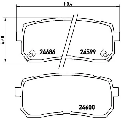 Brake Pad Set, disc brake PRIME LINE P 30 035