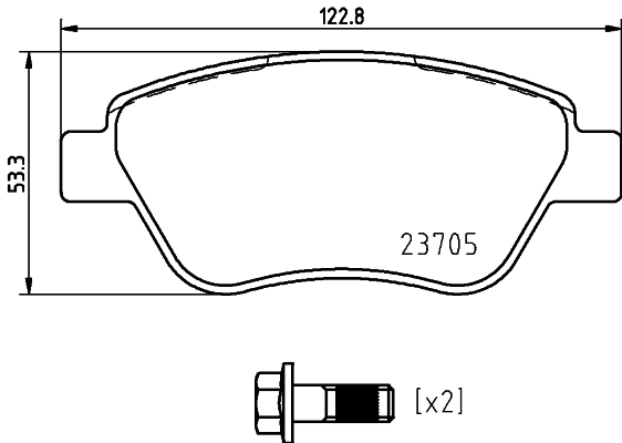 Brake Pad Set, disc brake PRIME LINE P 23 169