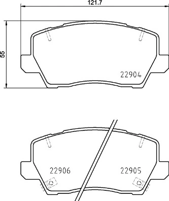 Brake Pad Set, disc brake PRIME LINE P 30 114