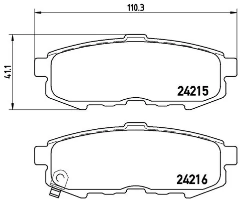Brake Pad Set, disc brake PRIME LINE P 49 042