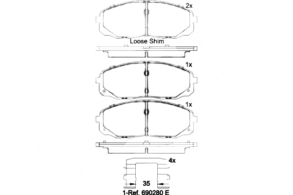Brake Pad Set, disc brake PRIME LINE P 30 095