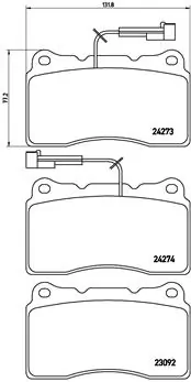 Brake Pad Set, disc brake PRIME LINE P 23 098