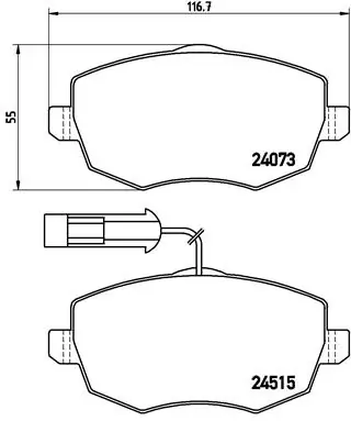 Brake Pad Set, disc brake PRIME LINE P 23 128