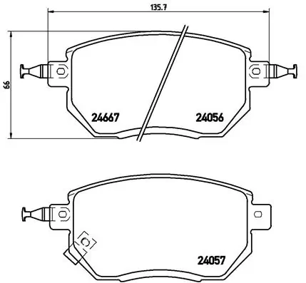 Brake Pad Set, disc brake PRIME LINE P 56 051