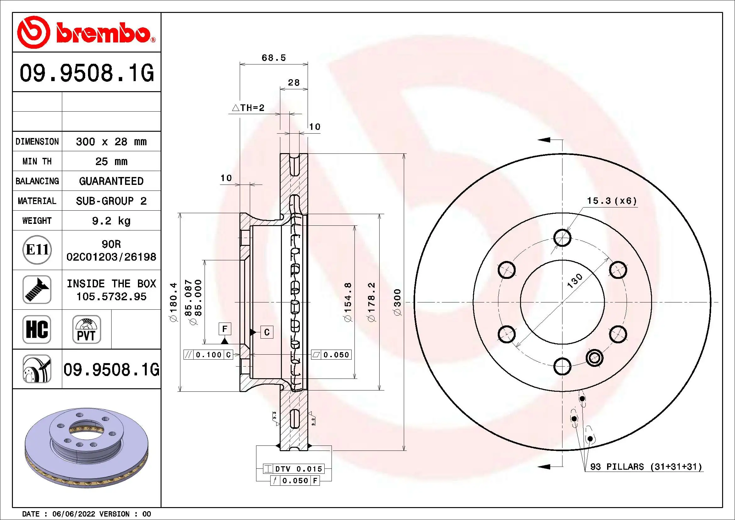 Brake Kit, disc brake BEYOND LINE - Greenance KT 10 026