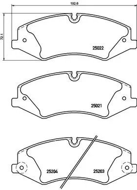 Brake Pad Set, disc brake PRIME LINE P 44 022
