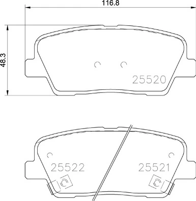 Brake Pad Set, disc brake PRIME LINE P 30 104