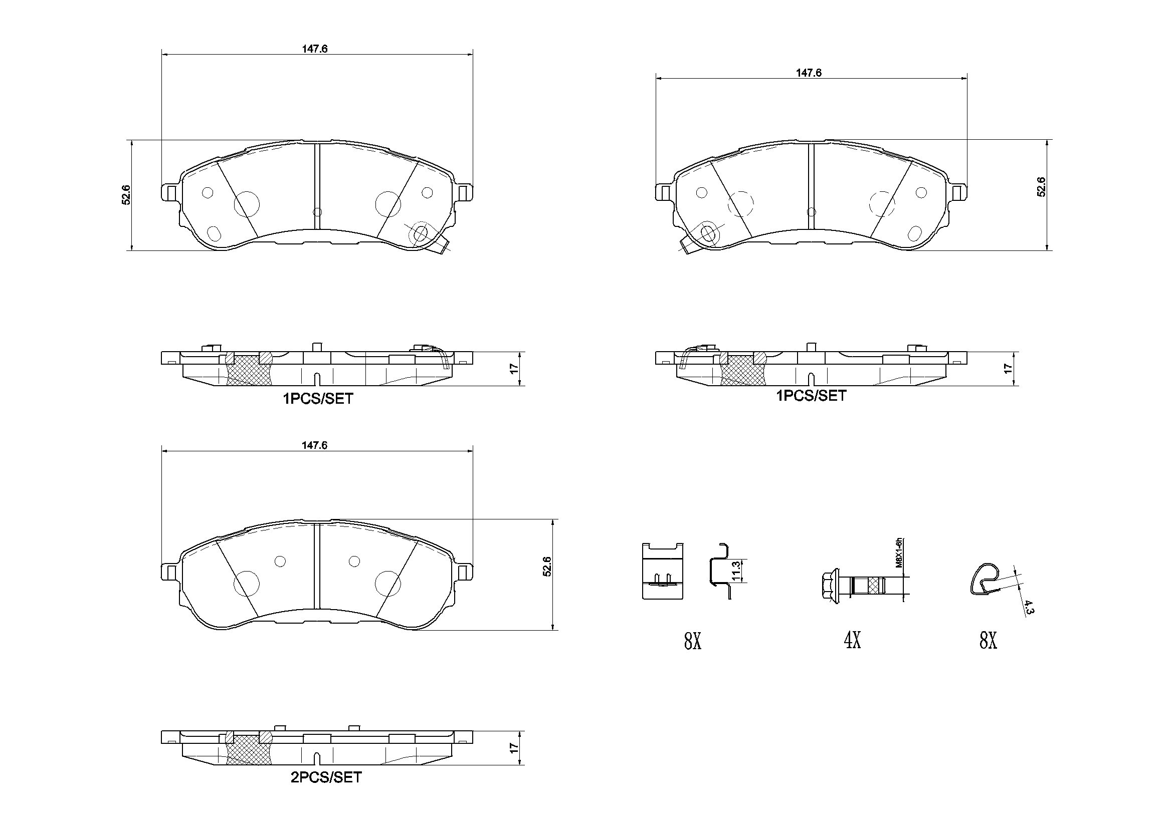 Brake Pad Set, disc brake PRIME LINE P 24 235