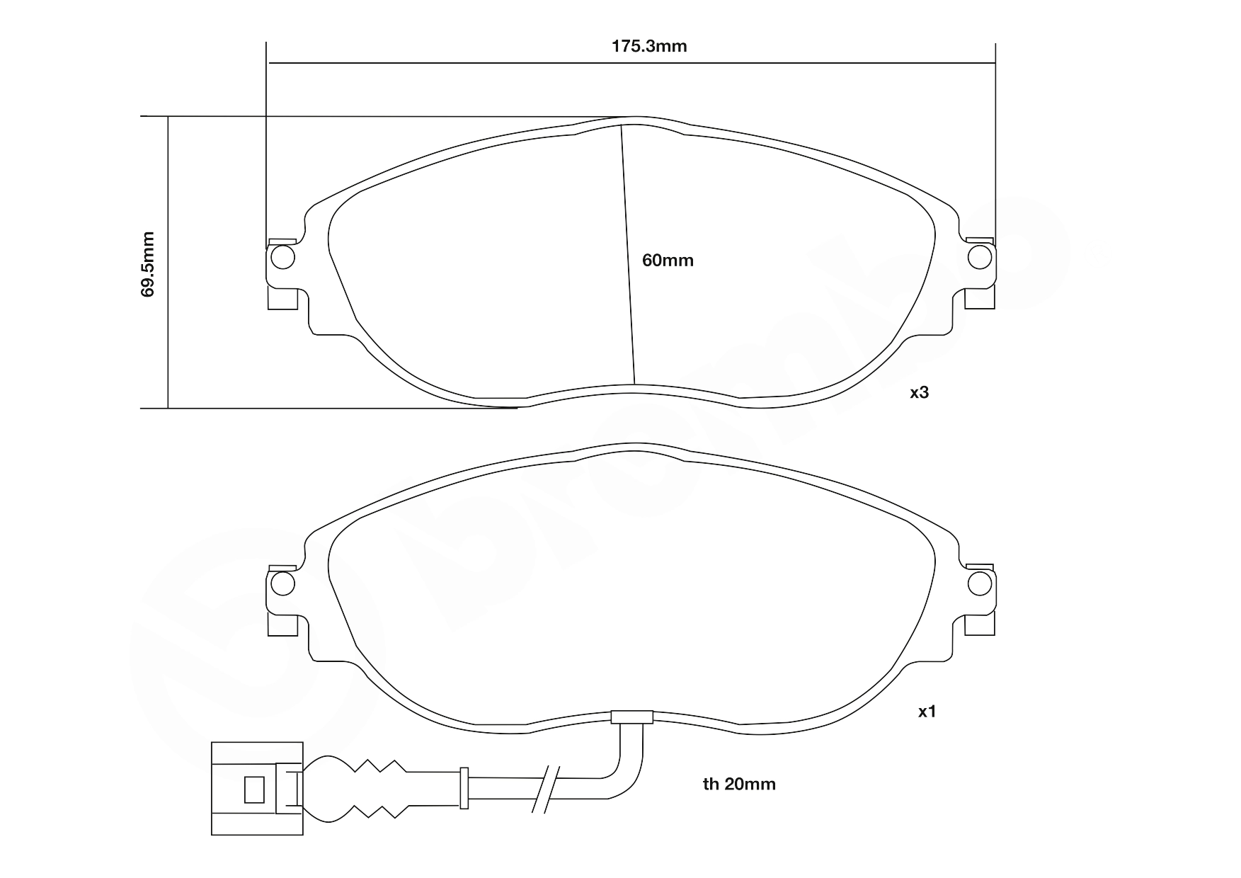 BREMBO 07.B314.81 High Performance Brake Pad Set