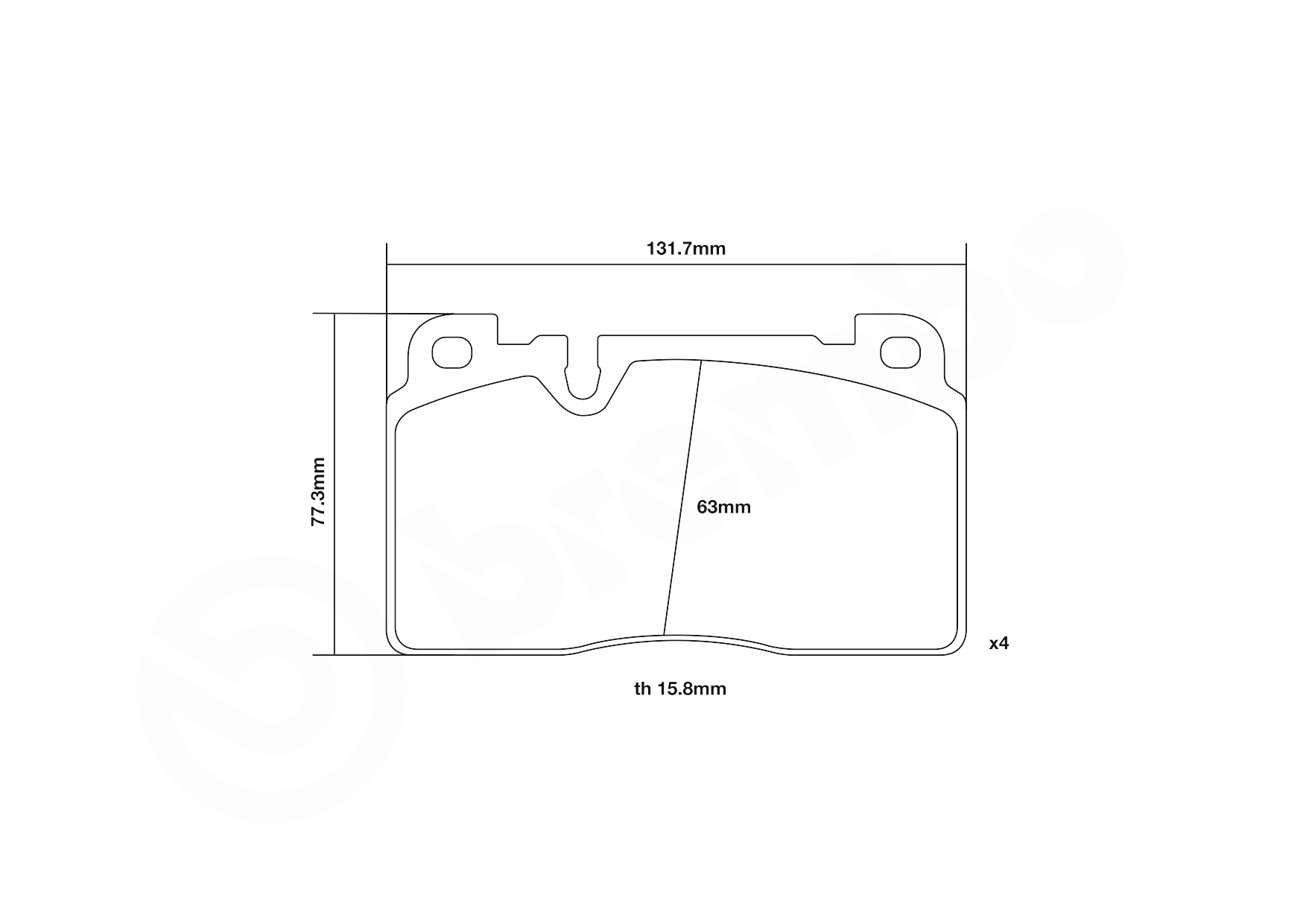 High Performance Brake Pad Set UPGRADE, SPORT | HP2000 07.B314.89