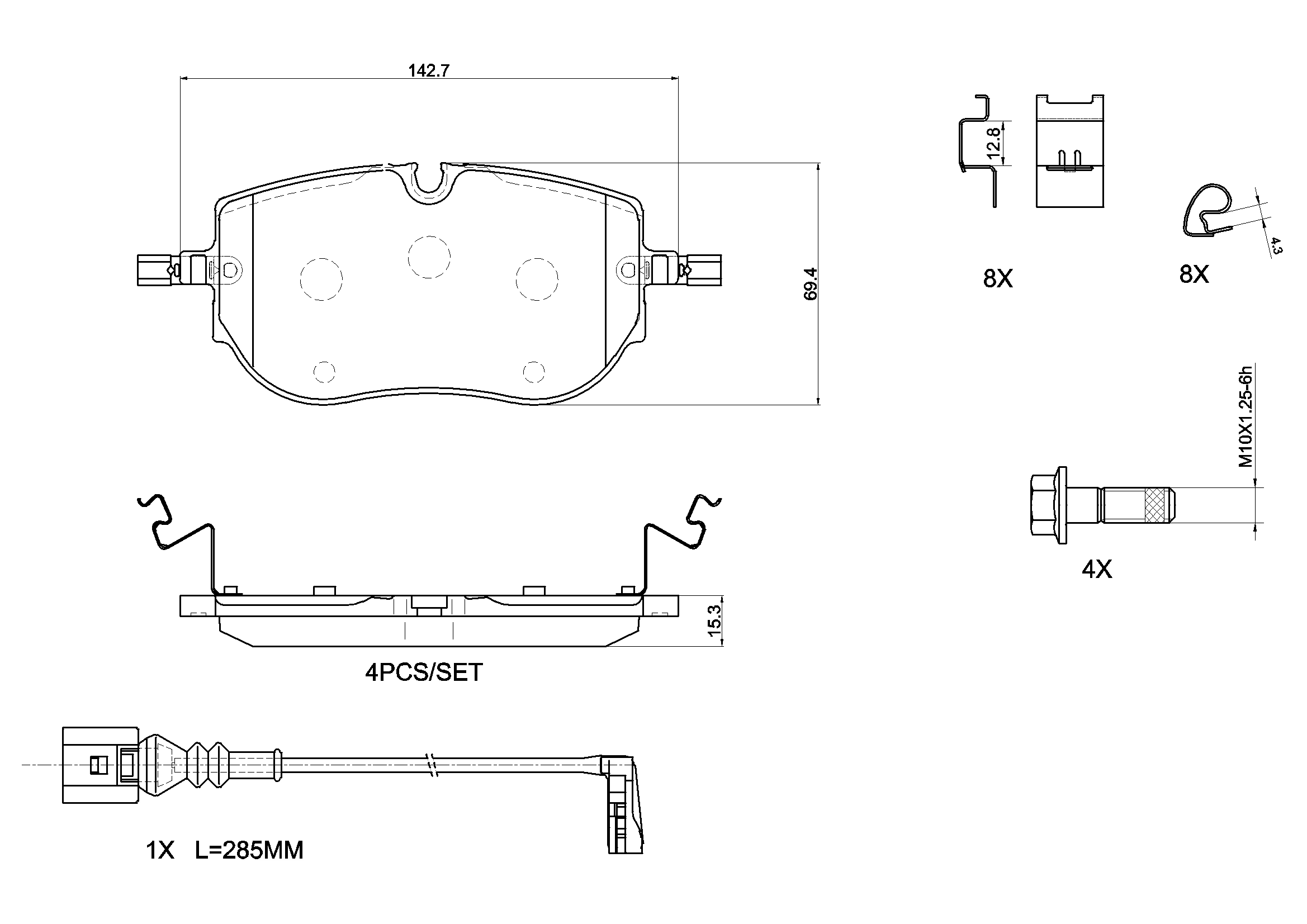 Brake Pad Set, disc brake PRIME LINE P 85 192