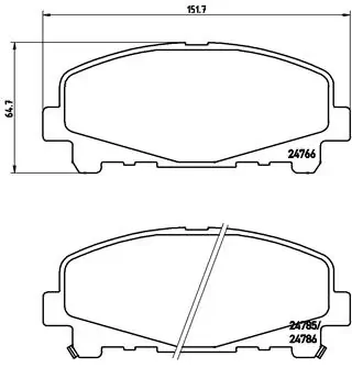 Brake Pad Set, disc brake PRIME LINE P 28 043