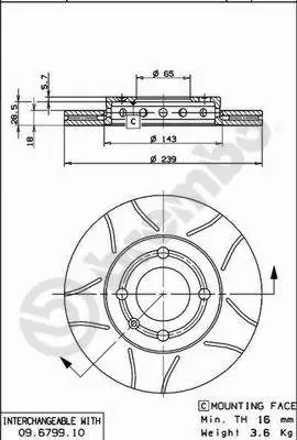 Brake Disc XTRA LINE - Max 09.6799.75
