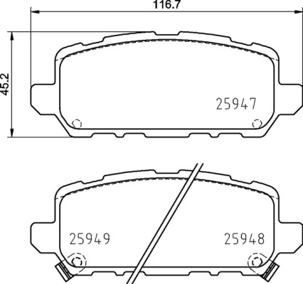 Brake Pad Set, disc brake PRIME LINE P 28 090