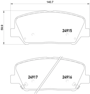 Brake Pad Set, disc brake PRIME LINE P 30 065