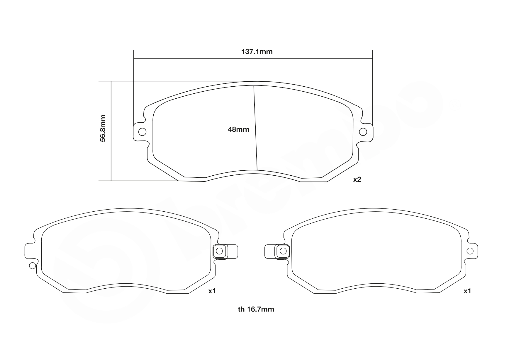 High Performance Brake Pad Set UPGRADE, SPORT | HP2000 07.B314.73