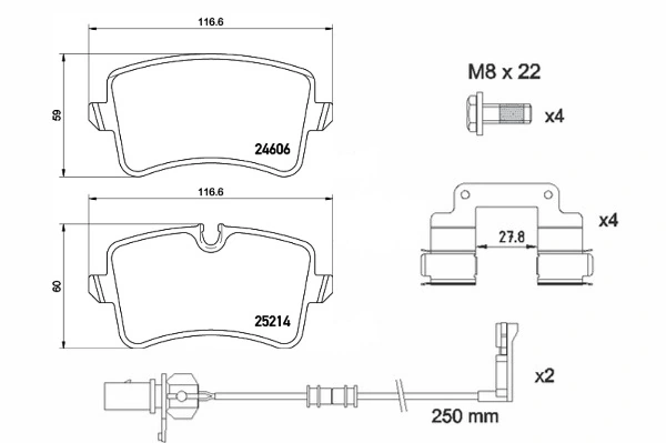 Brake Pad Set, disc brake PRIME LINE P 85 157