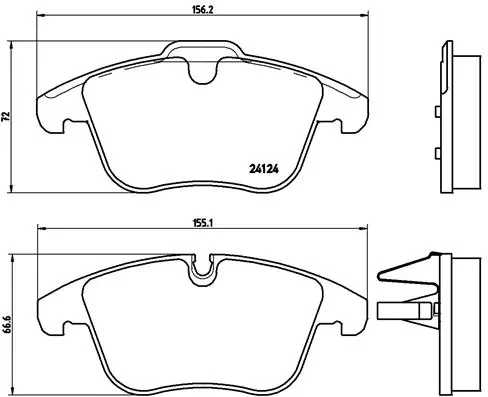 Brake Pad Set, disc brake PRIME LINE P 36 022