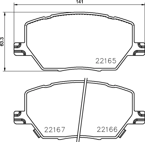 Brake Pad Set, disc brake PRIME LINE P 23 164