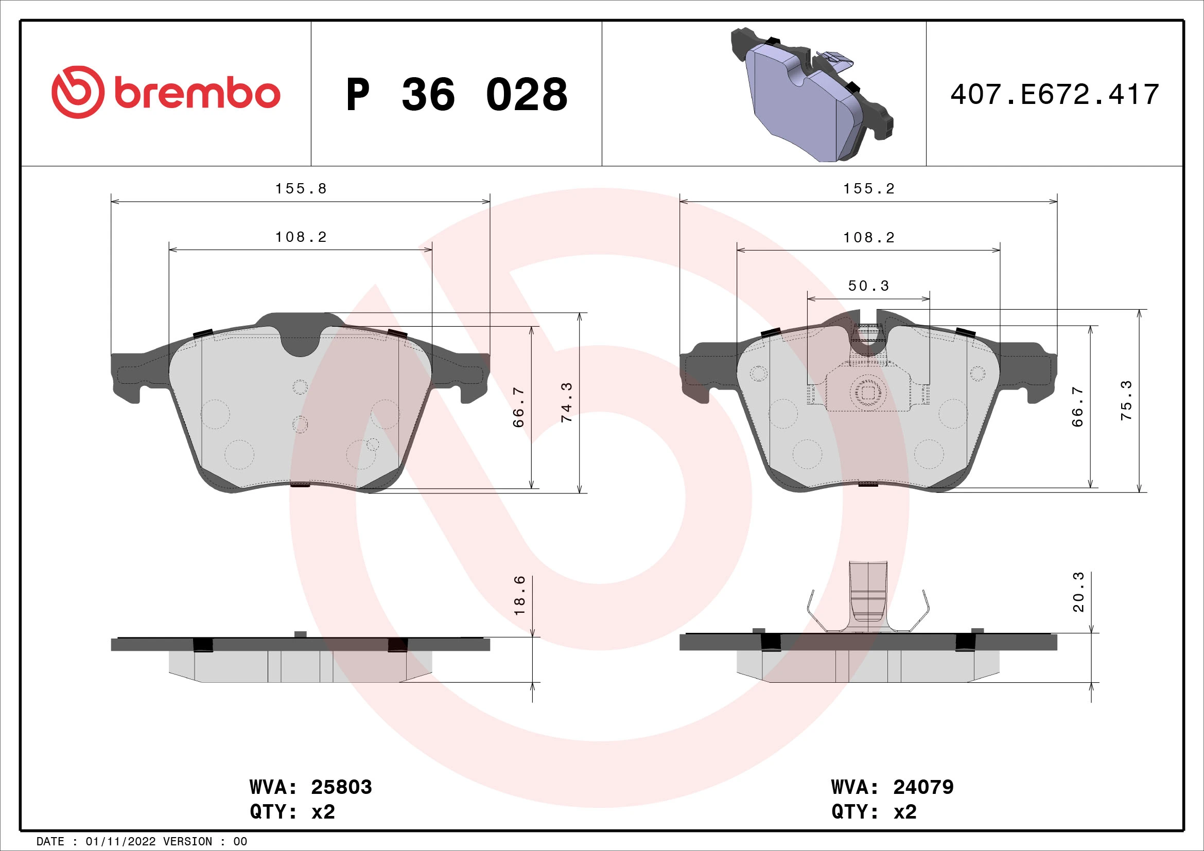 Brake Pad Set, disc brake PRIME LINE P 36 028