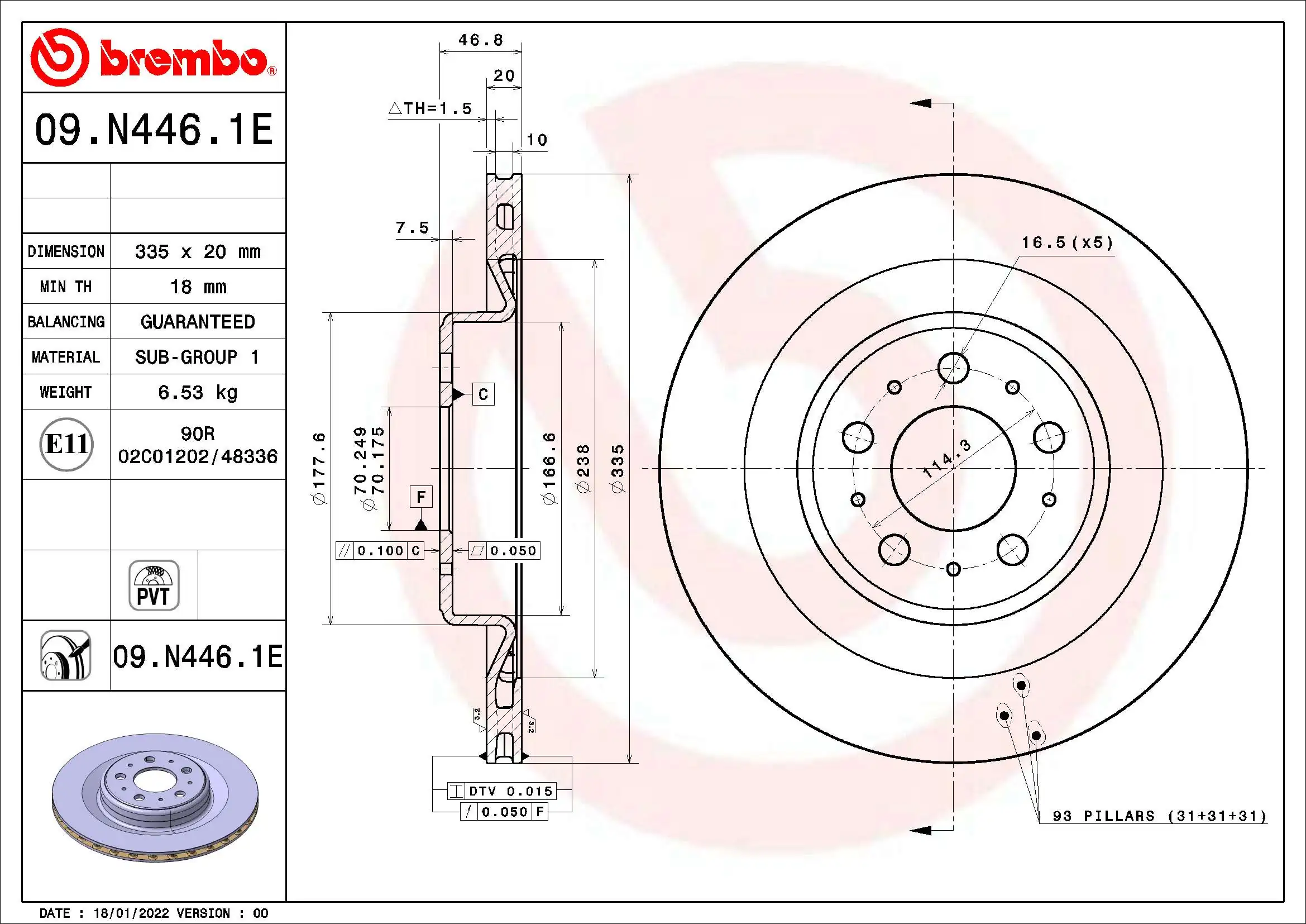 BREMBO KT 08 004 Brake Kit, disc brake