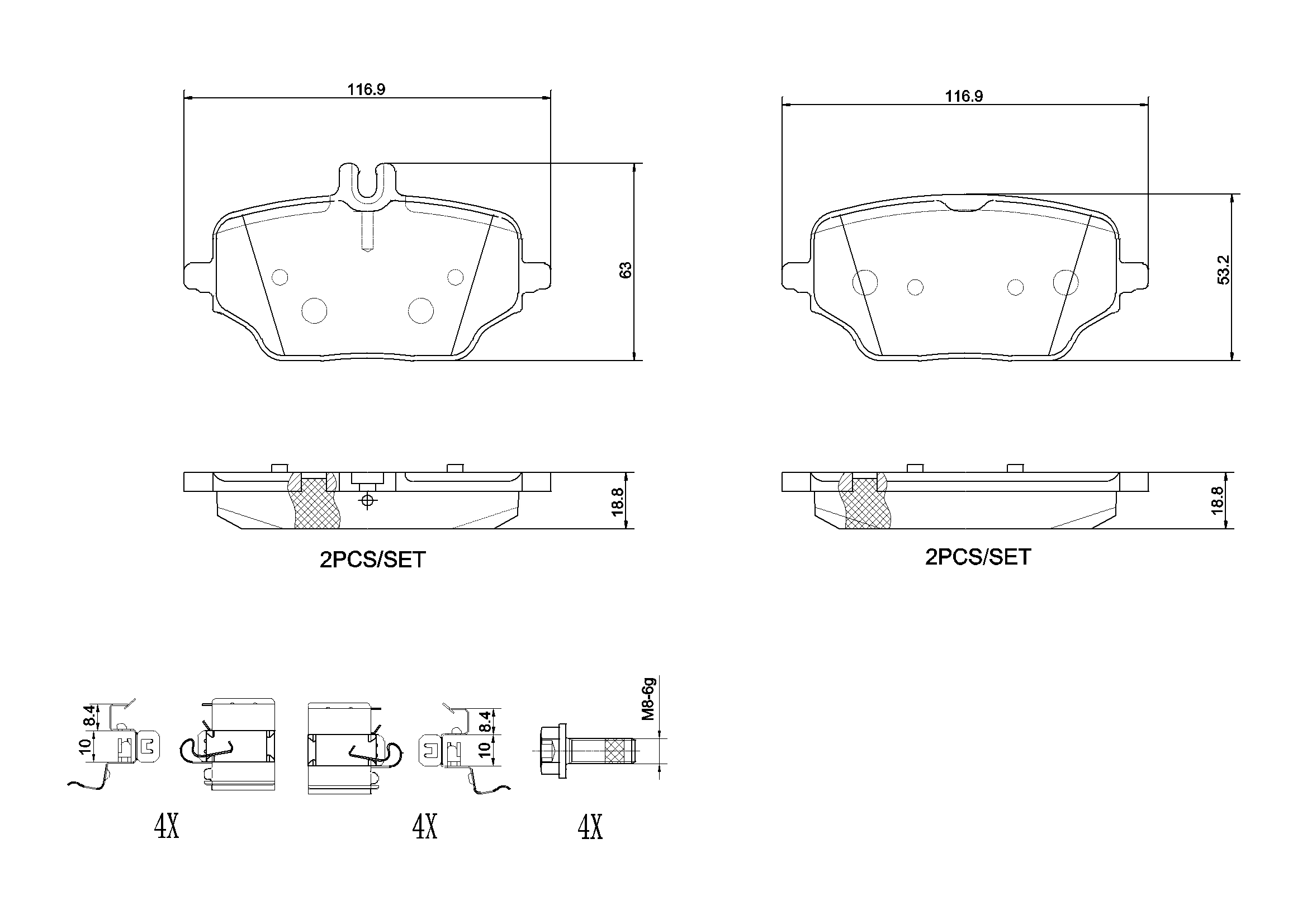 Brake Pad Set, disc brake PRIME LINE P 50 162