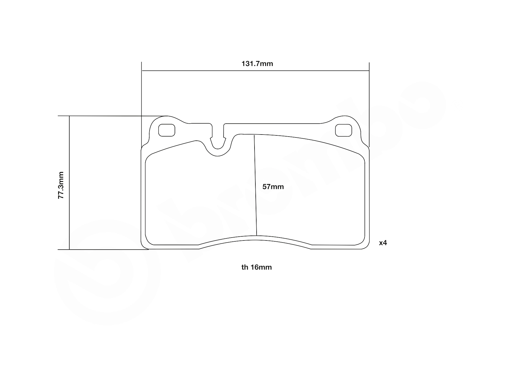 BREMBO 07.B314.83 High Performance Brake Pad Set