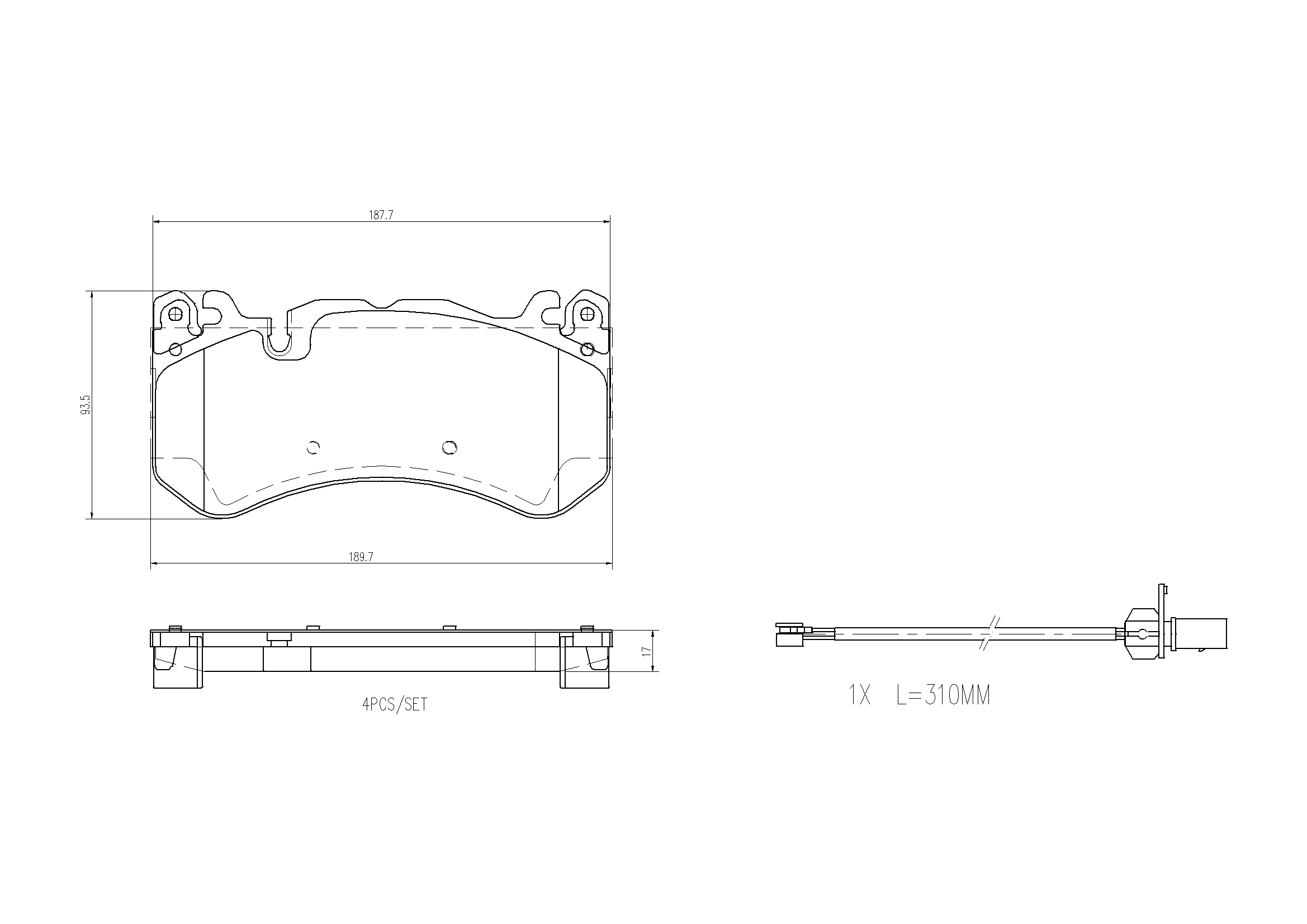 Brake Pad Set, disc brake PRIME LINE P 50 164
