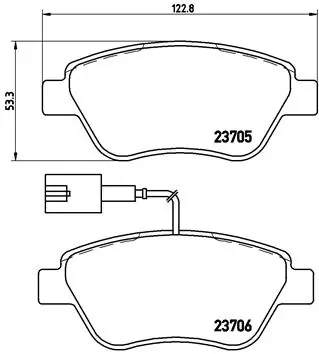 Brake Pad Set, disc brake PRIME LINE P 23 085
