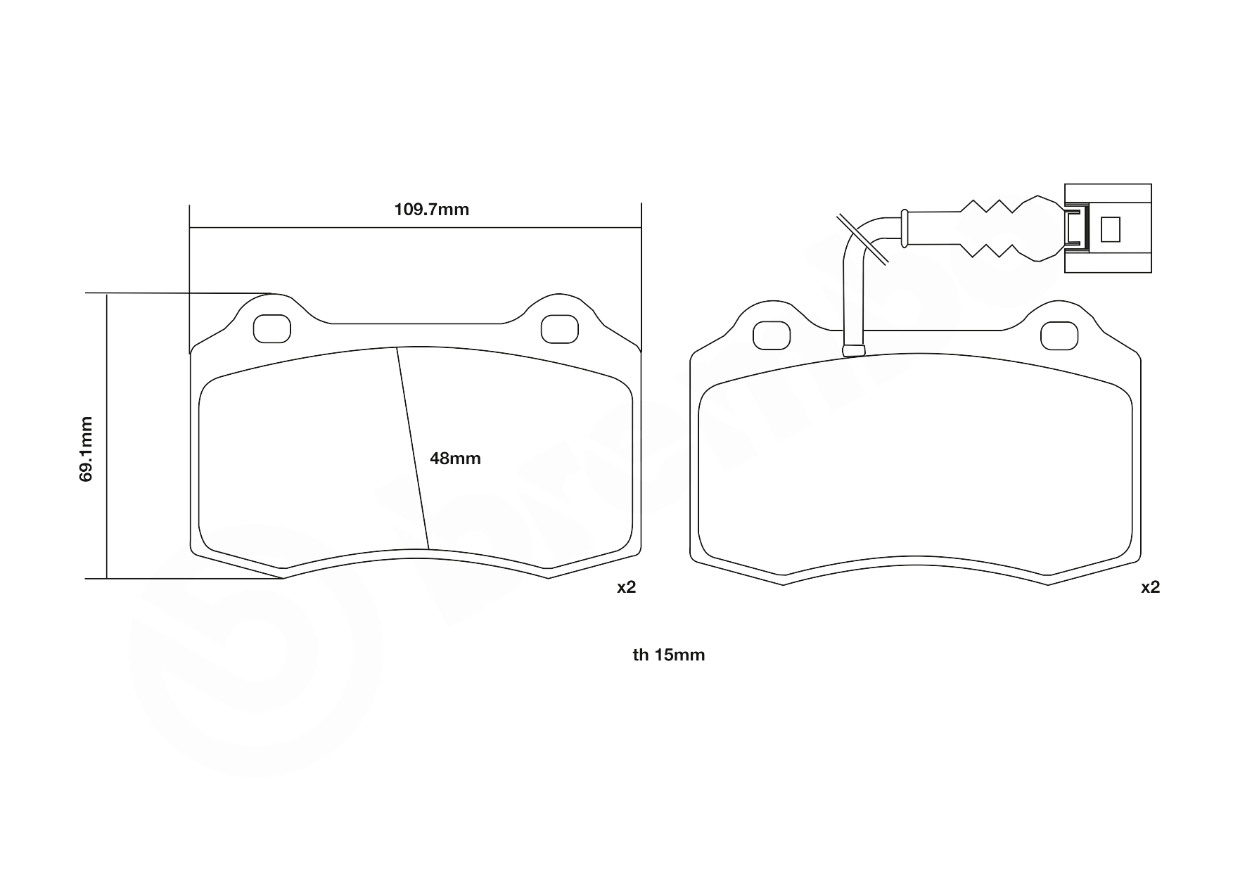 BREMBO 07.B314.03 High Performance Brake Pad Set