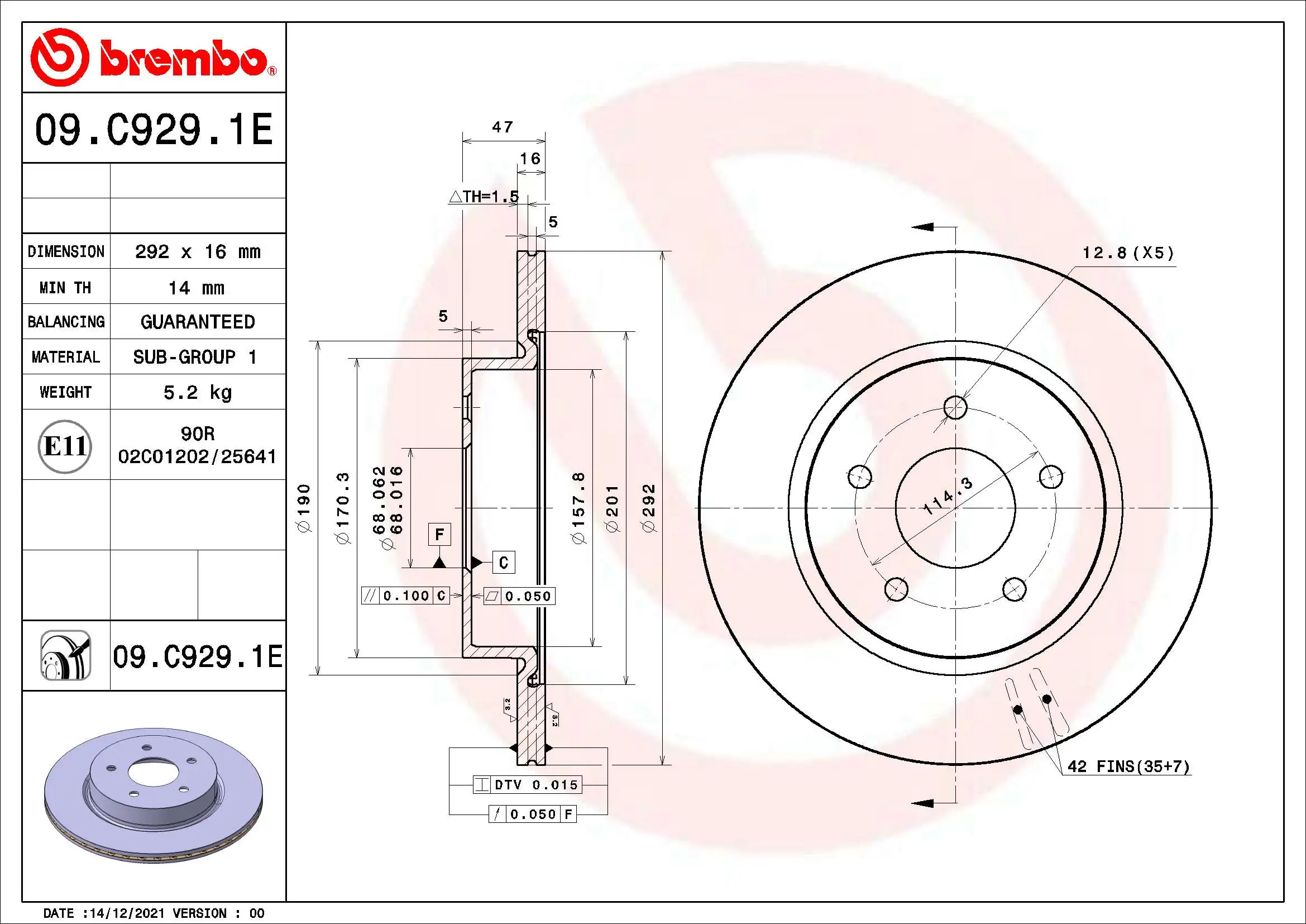 Brake Kit, disc brake BEYOND LINE - EV KT 08 030