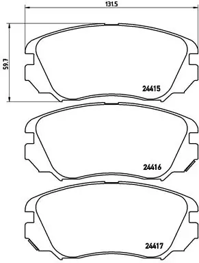 Brake Pad Set, disc brake PRIME LINE P 59 054